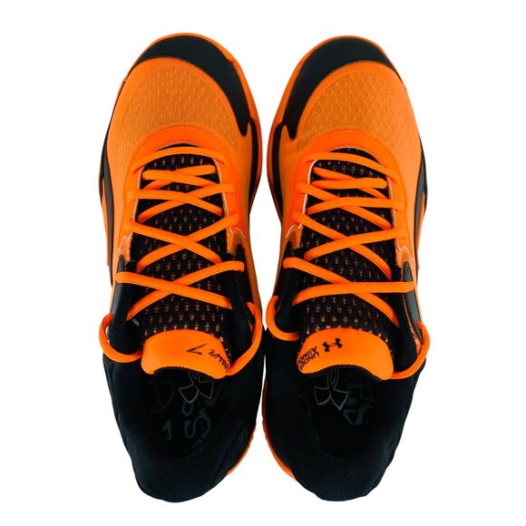 Under Armour Spawn 7 UAA Black Orange Men's Basketball Shoes 3028833-001 - Picture 7 of 11